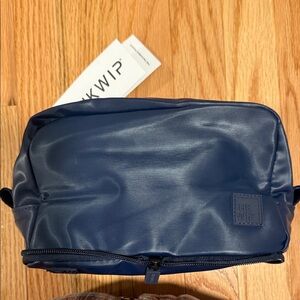 IHKWIP Navy Nylon Collapsible Toiletry Bag  for Men water repellent brand new